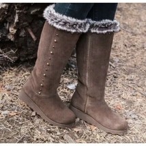 BEARPAW Dorothy Knee High Brown Suede Never Wet Water Repellent Boots Si... - £62.05 GBP