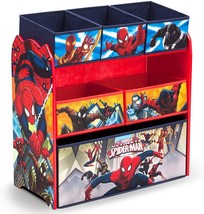 Spider-Man Red Blue Toy Organizer Storage Bins Boys Playroom Box Chest B... - £84.30 GBP