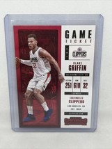 2017-18 Panini Contenders Game Ticket Blake Griffin Red #39 Los Angeles Clippers - £2.26 GBP