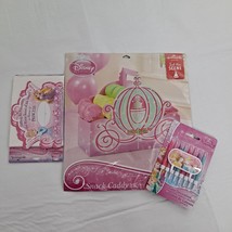 Princess Birthday Party Pack Snack Caddy 8 Candles Invites Thank You Cards - £12.05 GBP