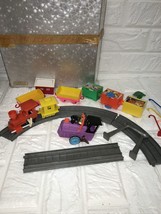 Vtg Hong Kong LOT Plastic Kiddie Wind Up Land Trains Toy Tracks Trains Lights + - £17.34 GBP