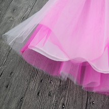 White Pink Tutu Tulle Skirt Outfit Custom Plus Size Ballerina Skirt image 5