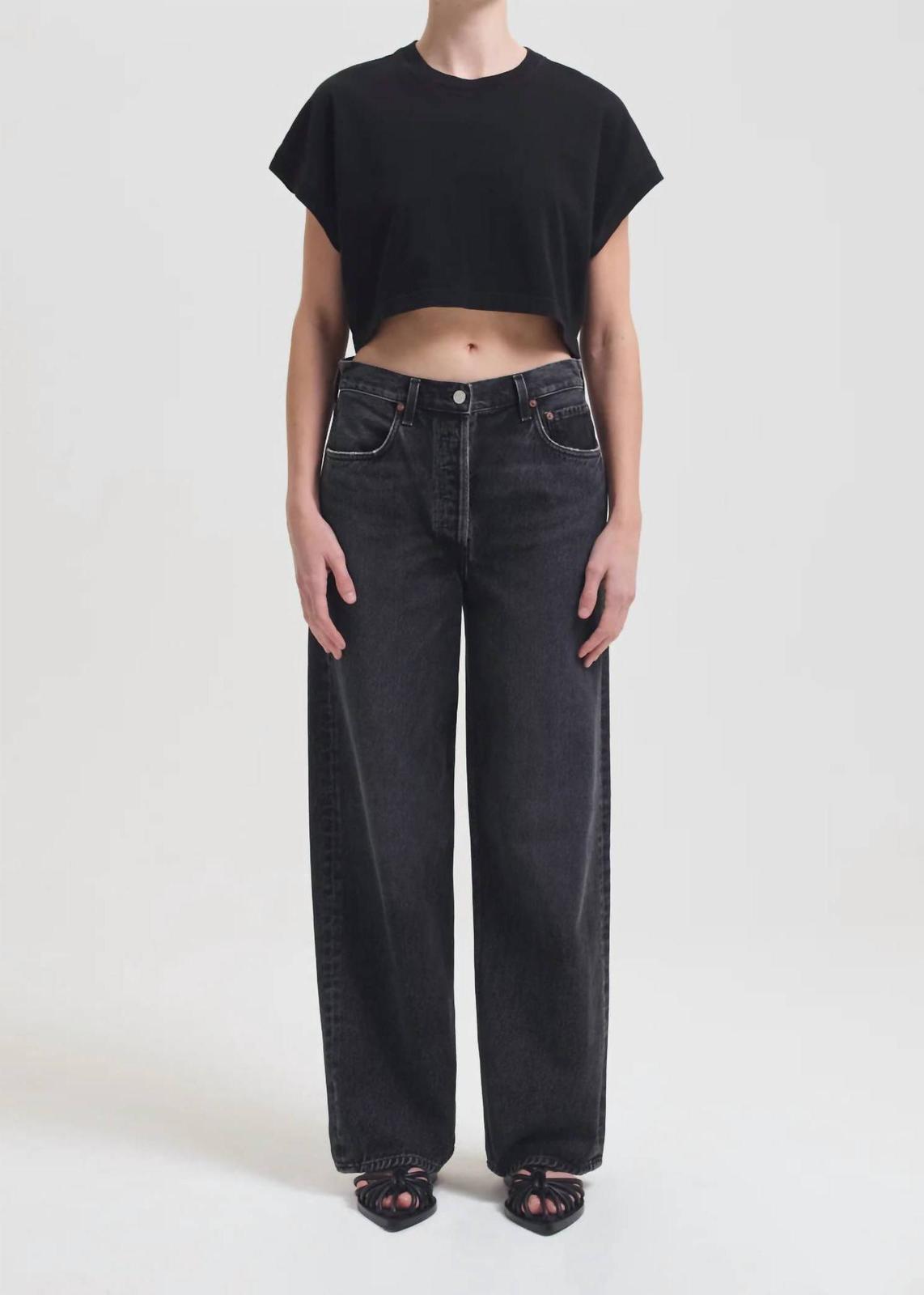 Agolde Aiden Shot Sleeve Tee Size M - $94.05