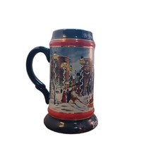 1992 Budweiser Holiday Beer Stein Mug &quot;A Perfect Christmas&quot; Clydesdale H... - $21.03