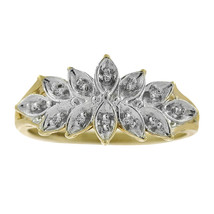 Diamond Accent Vintage Ladies Ring 10K Yellow Gold - £204.70 GBP