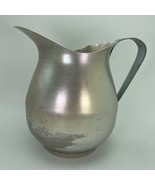 Vintage Aluminum Water Pitcher 8&quot; Country Kitchen Serveware Retro MCM Si... - $21.17 CAD
