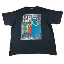 Sesame Street Rap T-shirt 3XL Black Cookie Monster Oscar Elmo Raising Heck - £27.43 GBP