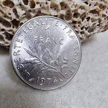 1974 France 1 Franc Coin Nickel Vintage European Currency – La Semeuse D... - $12.21 CAD