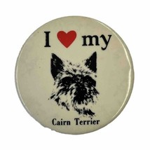 I Love My Cairn Terrier Vintage 1980s Pinback Button - £6.82 GBP