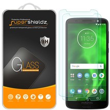(2 pack) for motorola moto g6 tempered glass screen protector, anti scratch, bub - £10.59 GBP