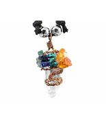 Rainbow Chip Stone Tree of Life Copper Wire Wrapped Natural Healing Gems... - $240.26 MXN