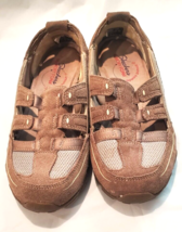 Skechers Shoes Women&#39;s 6.5 Taupe Comfort Slip On Lightweight Loafers Memory Foam - £19.39 GBP