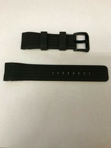 Bulova Men&#39;s 98B142 Black Rubber Band Watch Strap Black Buckle Replaceme... - $79.99