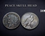 PEACE SKULL HEAD COIN by Men Zi Magic - $11.87