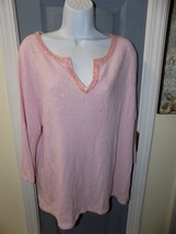 COVINGTON PINK BEADED SWEATER SIZE 16W/18W WOMEN&#39;S NEW - £19.97 GBP