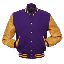 Edgy Leather Sleeve Varsity Jacket - $55.00