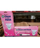2 Sabco Clean And Flush Toilet Brush Ea W/ 5 Refills Scrub Deoderise Who... - $14.84