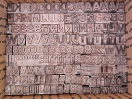 Letterpress Lead Type 42 Pt. &amp; 36 Pt. San Serif, ALL CAPS, Some letters missing  - $32.73