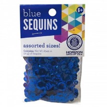 Blue Craft Sequins in Assorted Sizes - $6.23