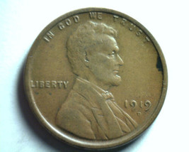 1919-D LINCOLN CENT PENNY FINE F NICE ORIGINAL COIN BOBS COINS FAST 99c ... - $3.50