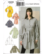Vogue V9299 Misses 6 to 14 Casual Tops and Belt Uncut Sewing Pattern - £16.26 GBP