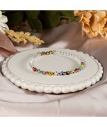 Bracelet Adjustable Clear Crystal Turkish Eye For women multicolored Gift - $274.45 MXN