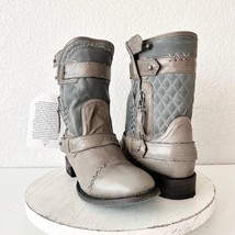 NEW Lane DUSTOFF Womens Cowboy Boots 8.5 Gray Leather Western Cowgirl Mo... - $98.01