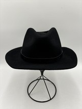 NWOT Brixton Women’s 100% Wool Felt Belted Fedora Hat Black Size S - £15.60 GBP