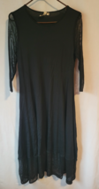 NWT NEW Comfy USA S black dress sheer sleeves - $59.99