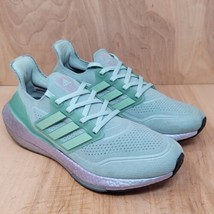 Adidas ULTRABOOST 21 Womens Sneakers Size 10 Hazy Green Running Shoes FY... - £63.19 GBP