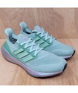 Adidas ULTRABOOST 21 Womens Sneakers Size 10 Hazy Green Running Shoes FY... - £61.89 GBP