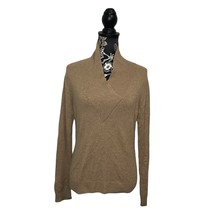 Brooks Brothers Cashmere Silk Blend Shawl Collar Sweater Knit Tan - Size... - $46.44