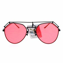 Women&#39;s Retro Pilot Sunglasses Flat Wire Top Metal Frame UV400 - $10.95