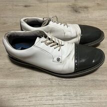 G/Fore Cap Toe Gallivanter Golf Shoes White Charcoal Men's Size 11.5 G4M... - $29.11