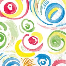 Celebrate the Home Watercolor 3-Ply Paper Cocktail Napkins, Happy Circles, 20-Co - £7.84 GBP