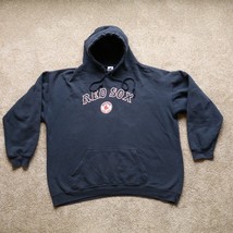 Boston Red Sox Hoodie Men XL Blue Sweatshirt Y2K Adult 28&quot; W x 28&quot; L - £19.33 GBP
