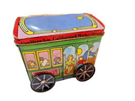 Vintage JSNY Trolley Tin Canister Fishermans Wharf Cali Marker Big Top C... - $24.74