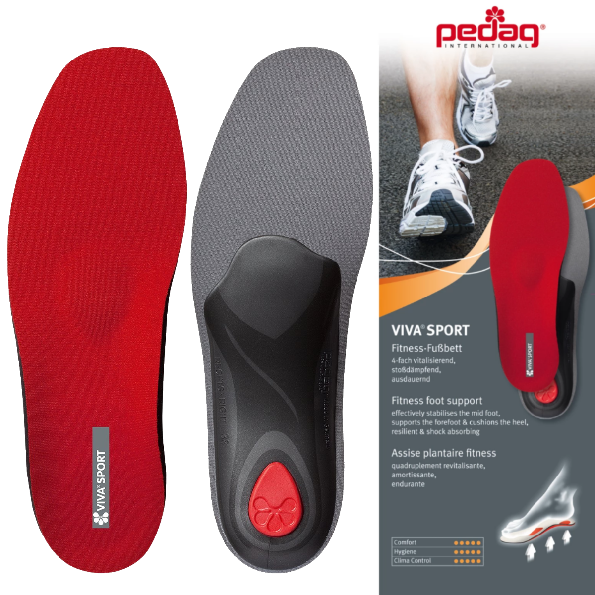 Pedag VIVA Sport - shock absorbing supportive orthotic insole for all sports - $29.99
