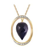Galaxy Gold GG 14K Solid White Gold Natural Diamond and Sapphire Pointy ... - $1,366.11