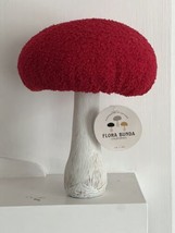 Flora Bunda Red Mushroom Retro Shelf Sitter 9 in NEW - $18.50