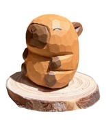 (1pc) Cute Hand-Carved Wooden Capybara Statue | Desk &amp; Bookshelf Decor - $15.99