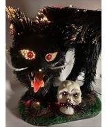 Vintage Puleo Optic Glow Fiber Optic Black Cat Halloween Tested Works wi... - €55,64 EUR