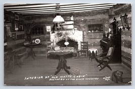 Postcard RPPC Interior Old Matt&#39;s Cabin Shepherd Of The Hill&#39;s Country Branson - $8.56