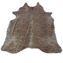 Leopard Cowhide Rug (some bald spots) Size: 7x6 feet D-829 - £137.00 GBP