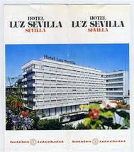 Hotel LUZ Sevilla Brochure Sevilla Spain 1973 Interhotel Seville - £14.06 GBP