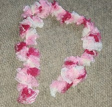 Pink &amp; White Scarf Wrap Outfit Accessory 54 Inch Long Nevermore - $9.99