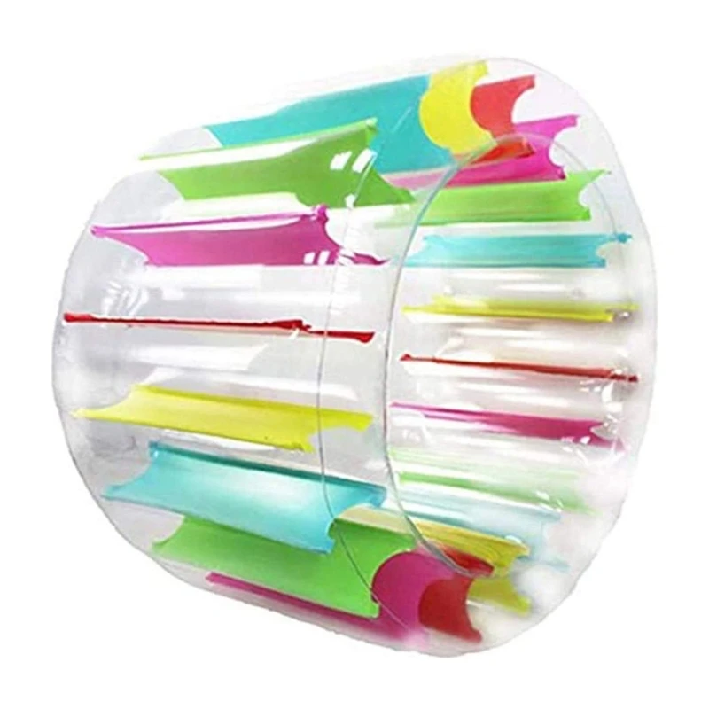 Kid Colorful Inflatable Water Wheel Roller Float 39inch  Roll Ball For Boys and - £43.51 GBP