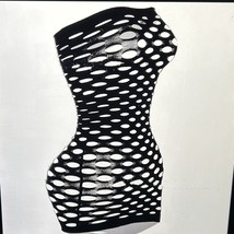 Black Fishnet  Elasticity Lingerie Bodycon Dress Sexy Dress - £14.56 GBP