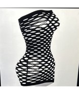 Black Fishnet  Elasticity Lingerie Bodycon Dress Sexy Dress - £14.46 GBP
