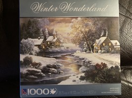 Sure-Lox Winter Wonderland Winter Church 1000 Piece Puzzle, 28.75 In.x 19.125In. - $20.00